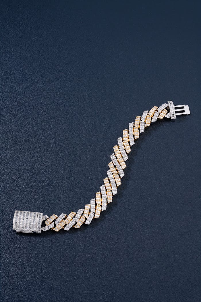 Luxurious diamond bracelet elegantly displayed, perfect for jewelry fashion.